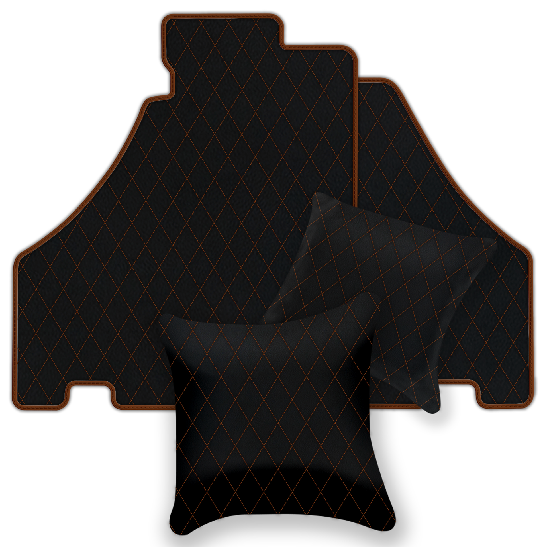 Black Leather Floor Mats for Ferrari 458 GT2 (2012-2015) | AW1 Design
