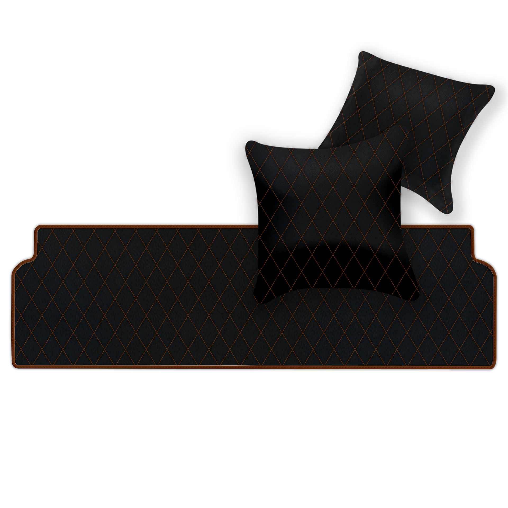 Premium Black Leather Floor Mats for Ferrari F8 Tributo (2019-2023)