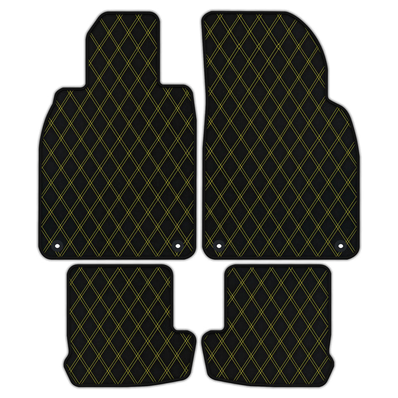 Customizable Leather Floor Mats with Double Diamond Pattern for Porsche 991 (2012-2019)