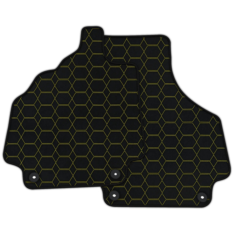 Anpassbare Lederfußmatten mit Hexagon-Sechseck-Muster für Audi R8 (2007-2015)