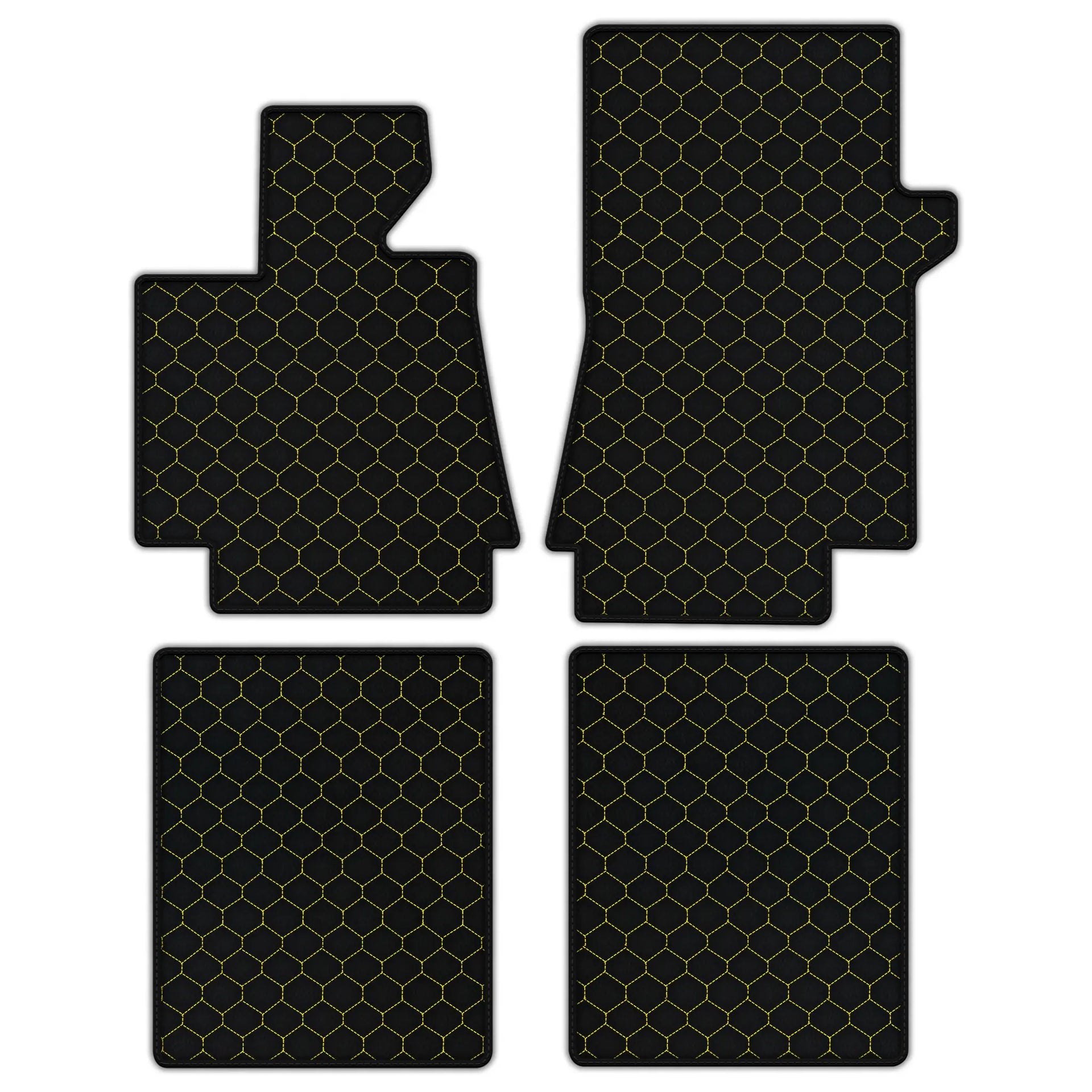 Customizable Leather Floor Mats with Hex Pattern for Bentley Arnage T (1998-2009)