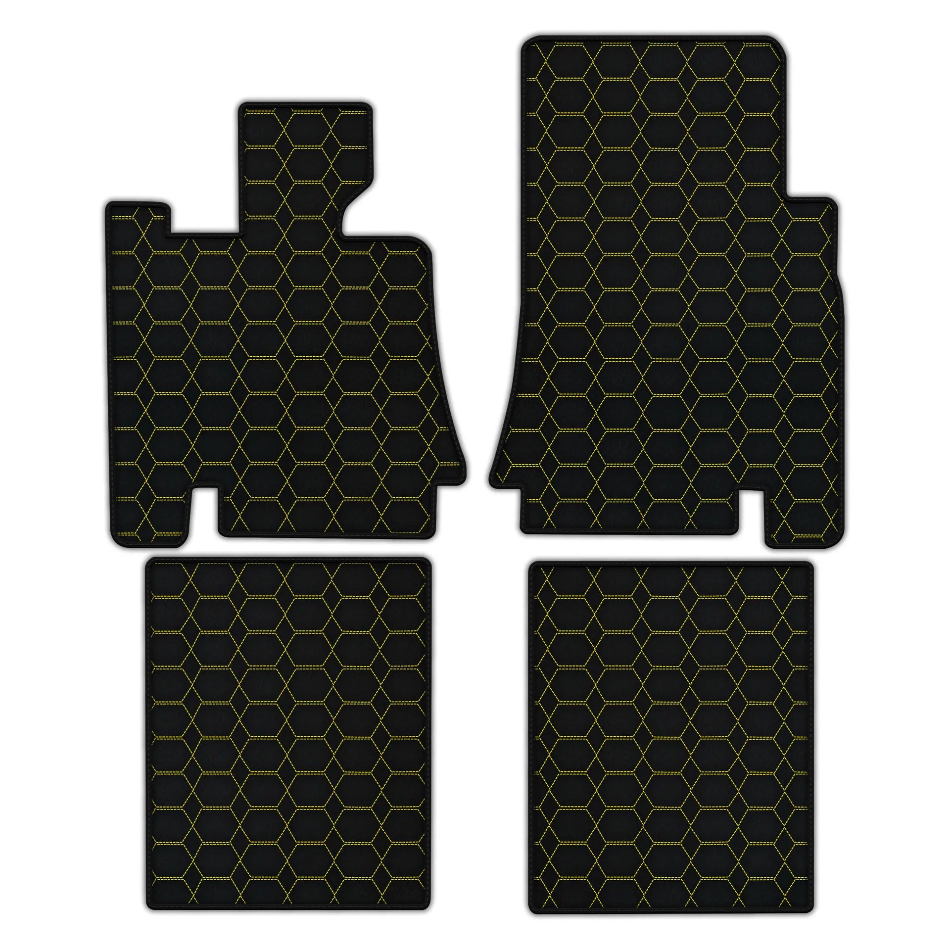 Customizable Leather Floor Mats with Hexagon Hex Pattern for Bentley Red Label RL (1998-2009)
