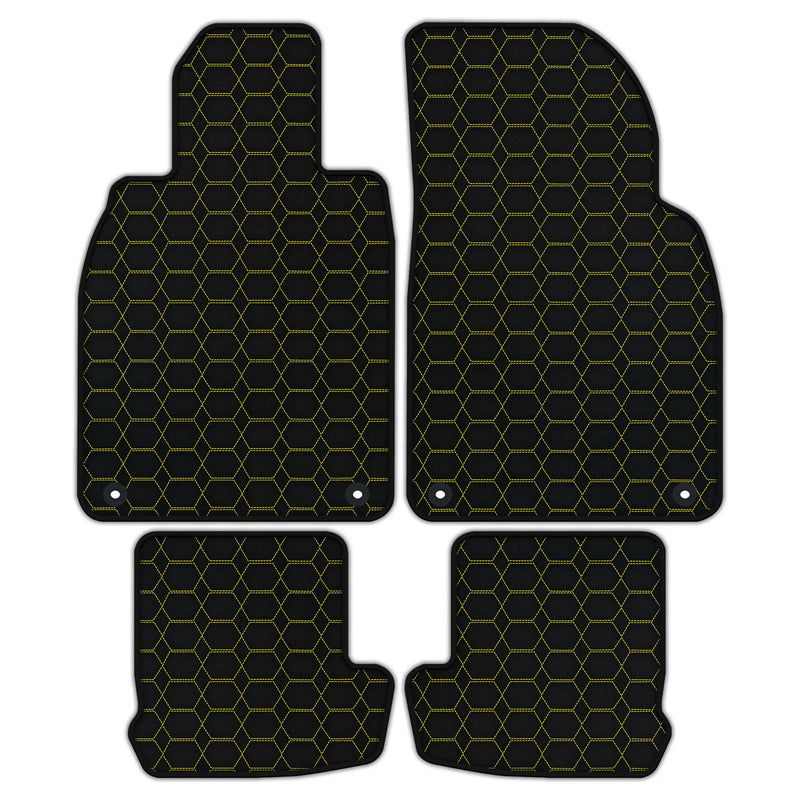 Customizable Leather Floor Mats with Hexagon Hex Pattern for Porsche 991 (2012-2019)