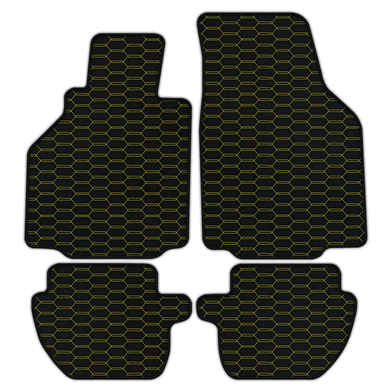 Alfombrillas de coche de cuero personalizables con patrón hexagonal entrelazado para Porsche 911 - 996 (1998-2004)