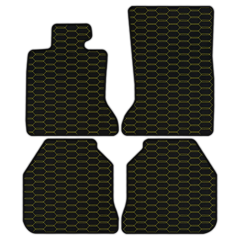 Tapis de voiture en cuir personnalisable avec motif hexagonal entrelacé pour Rolls Royce Ghost série I (2010–2020)