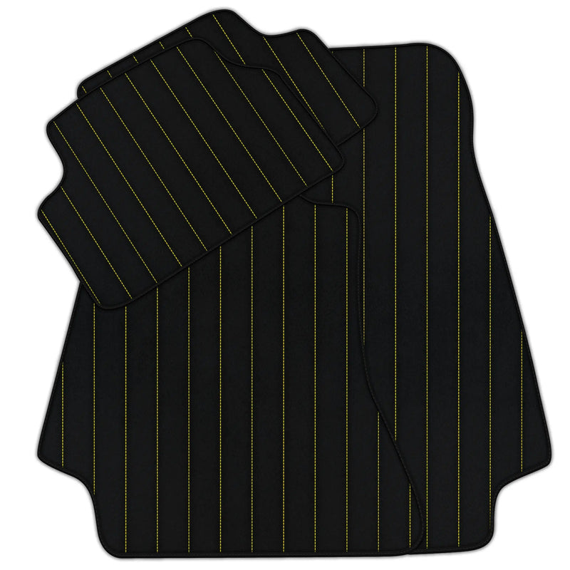 Tapis de voiture en cuir personnalisables avec motif linéaire pour Mercedes Benz GLC-Class X253 SUV (2015-2019)