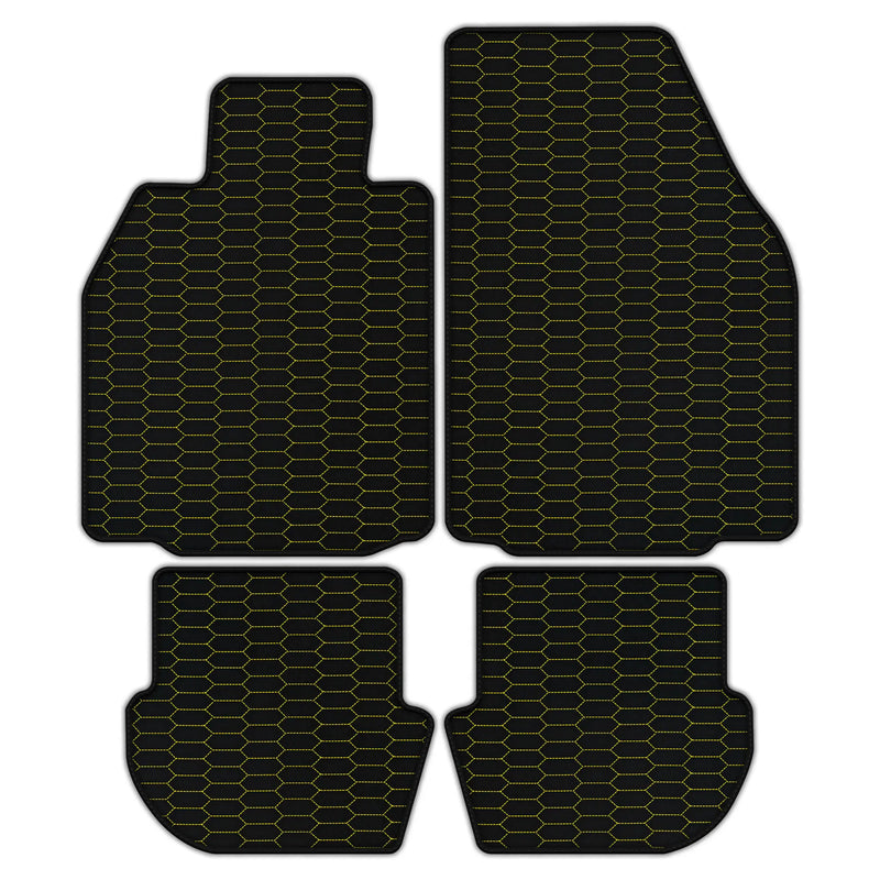 Alfombrillas de coche de cuero personalizables con patrón hexagonal Raptor para Porsche 911 - 997 (2004-2012)