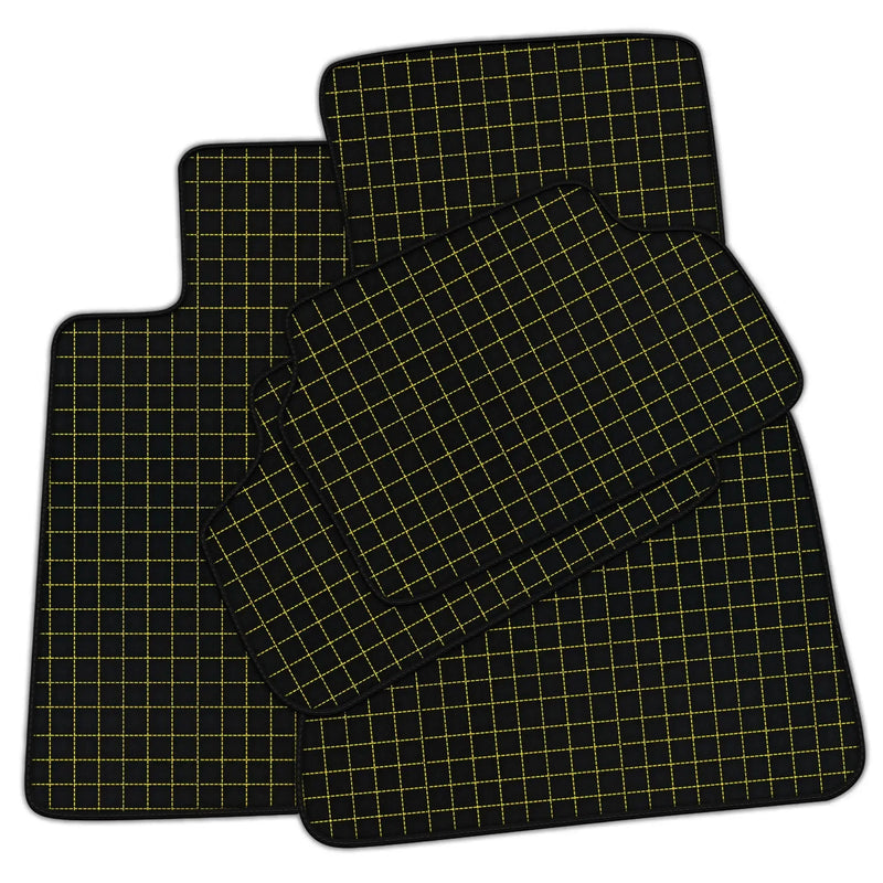 Customizable Leather Floor Mats with Square Pattern for BMW F40 5-door Hatchback (2020-2023)