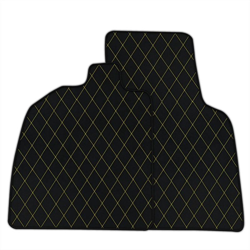Customizable Leather Floor Mats with Single Diamond Pattern for Audi R8 (2015-2023)