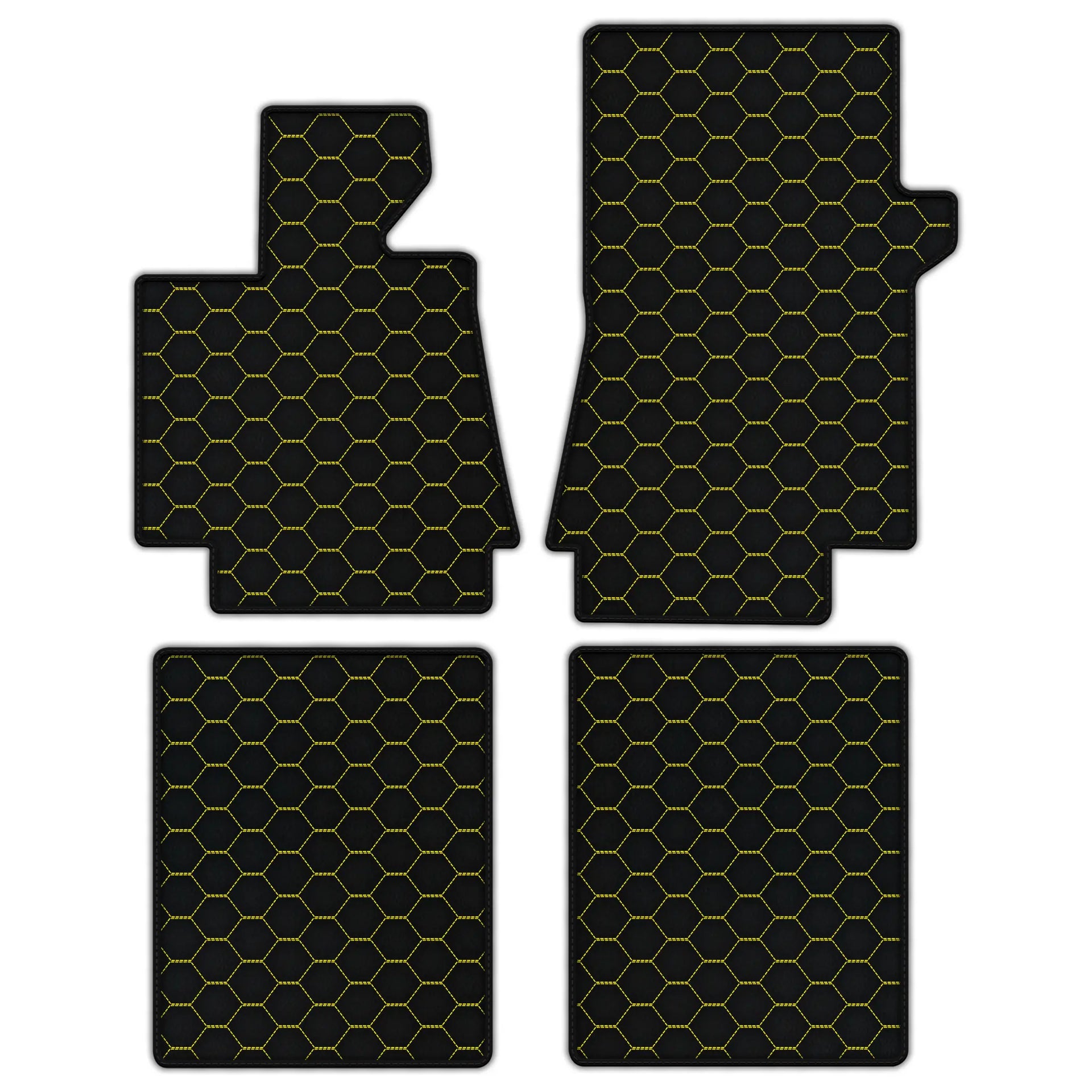 Customizable Leather Floor Mats with Symmetrical Hex Pattern for Bentley Arnage T (1998-2009)