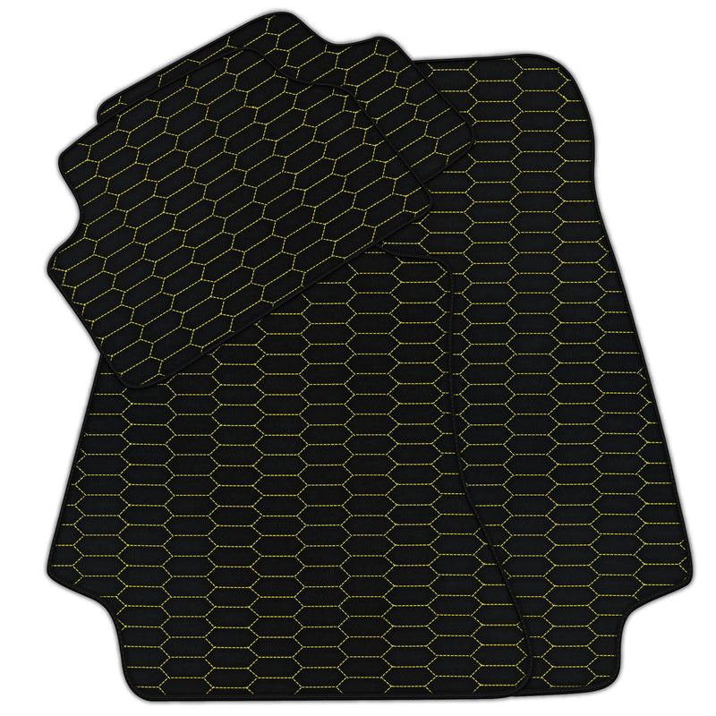 Customizable Leather Floor Mats with Raptor Hex Pattern for Mercedes Benz A-Class W177 Hybrid (2019-2023)
