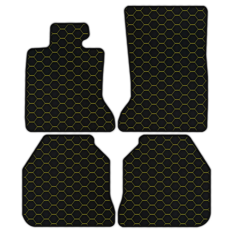 Customizable Leather Floor Mats with Symmetrical Hex Pattern for Rolls Royce Ghost Series I (2010–2020)