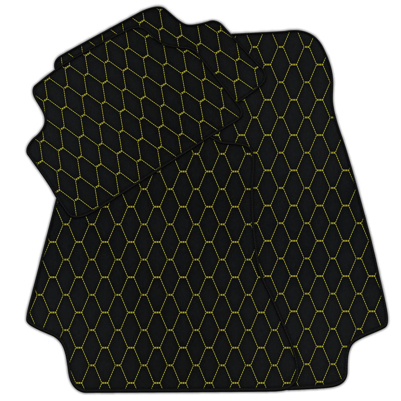 Tapis de voiture en cuir personnalisables avec motif hexagonal vertical pour Mercedes Benz C-Class S204 Estate (2007-2014)