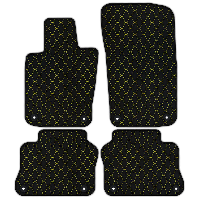 Tapis de voiture en cuir personnalisables avec motif hexagonal vertical pour Porsche Panamera (2009-2016)