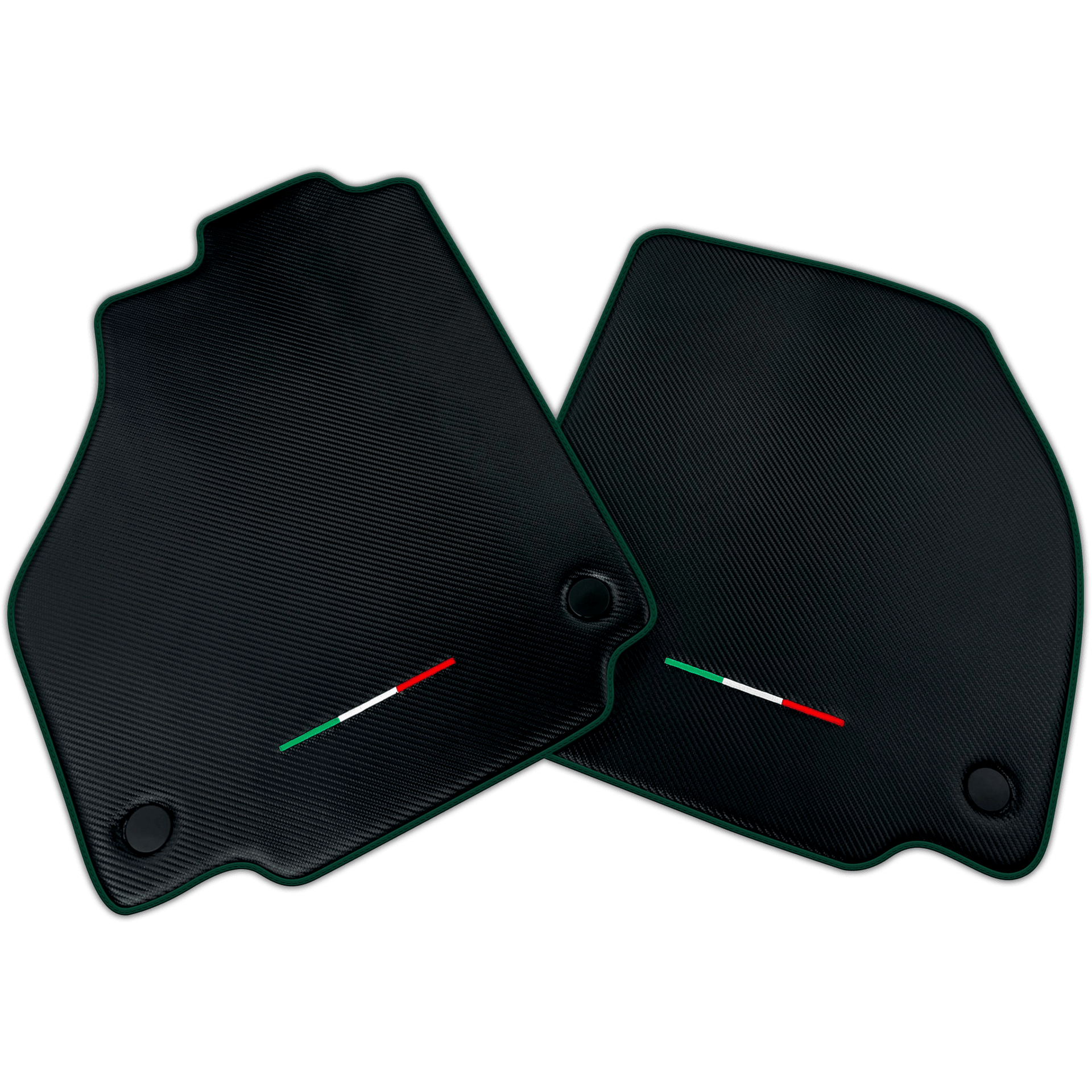 Floor Mats For Ferrari F8 Tributo (2019-2023) Carbon Fiber AutoWin Brand Italian Edition