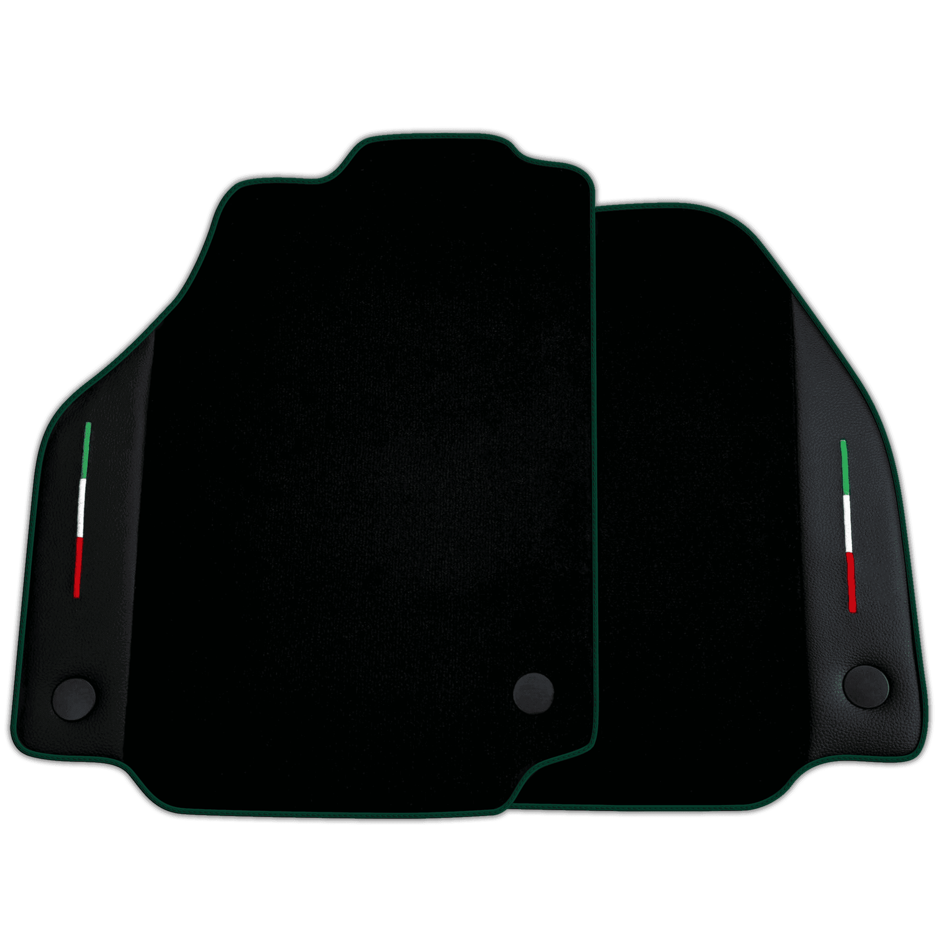 Black Floor Mats for Ferrari 488 Spider (2016-2022) with Leather | Various Trim Colors
