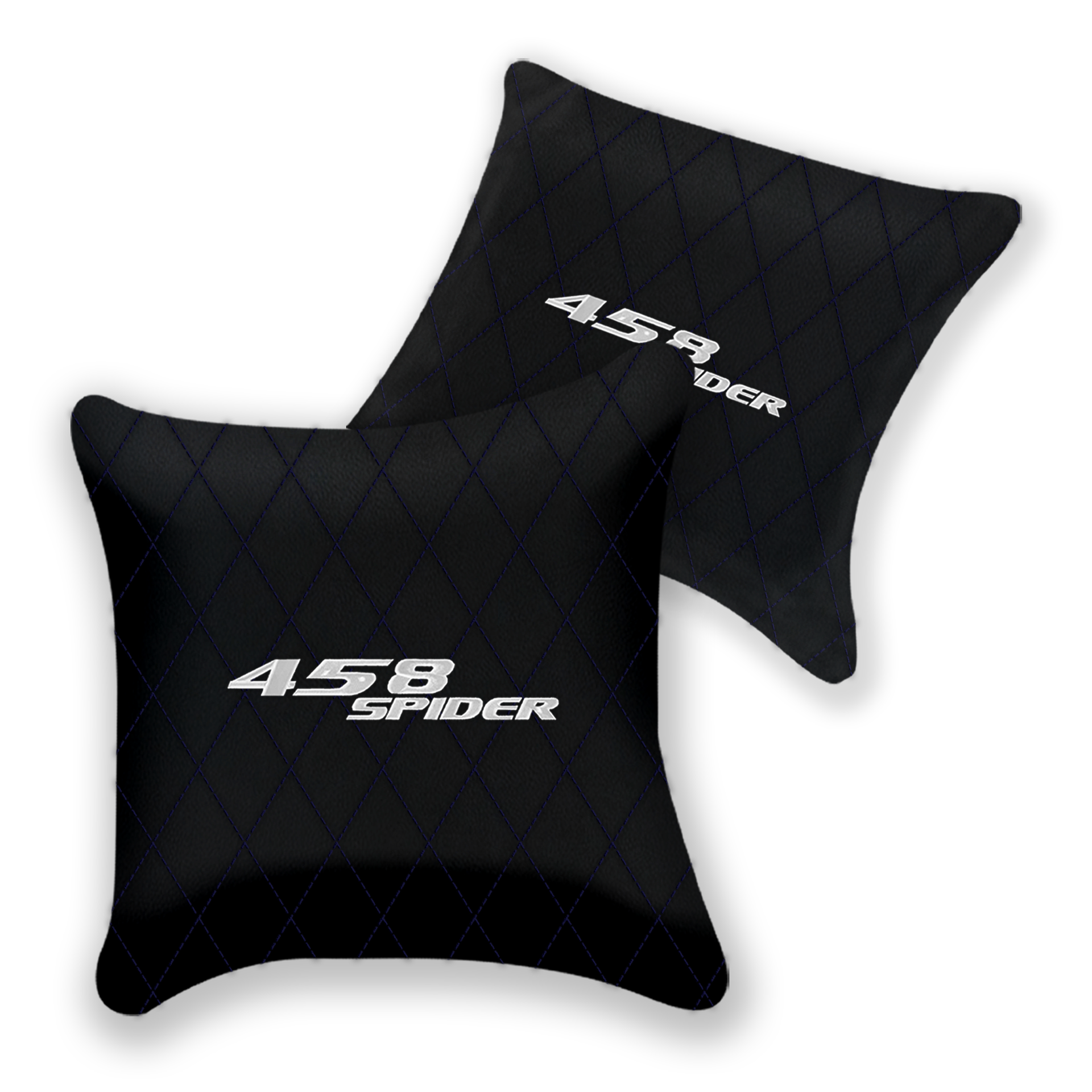 Customizable Black Leather Pillows Set for Ferrari 458 (2012-2015)