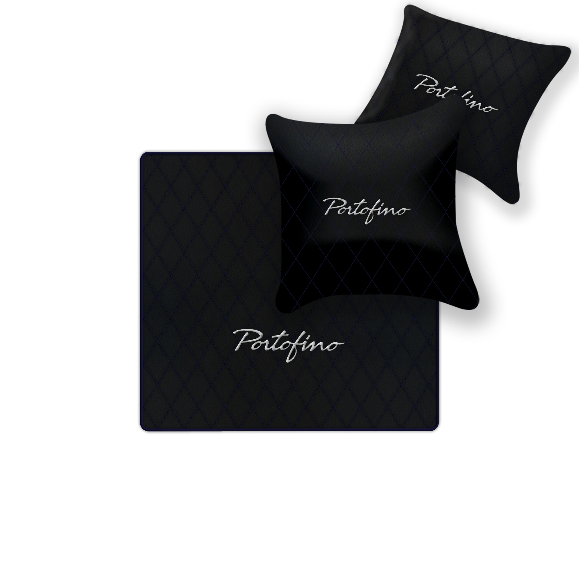 Custom Black Leather Floor Mats for Ferrari 812 Superfast (2018-2023)