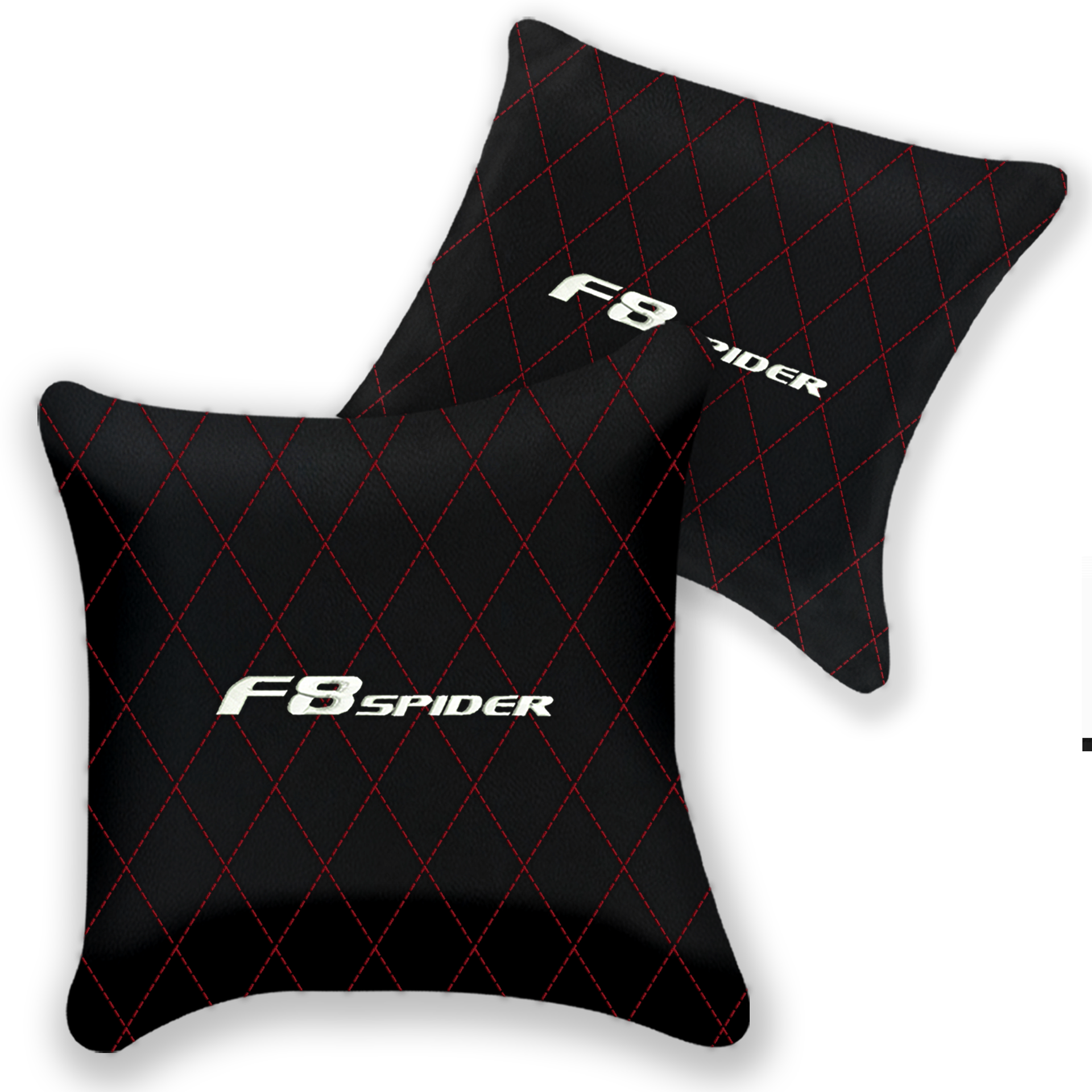 Customizable Black Leather Pillows Set for Ferrari 456 (1992-2003)