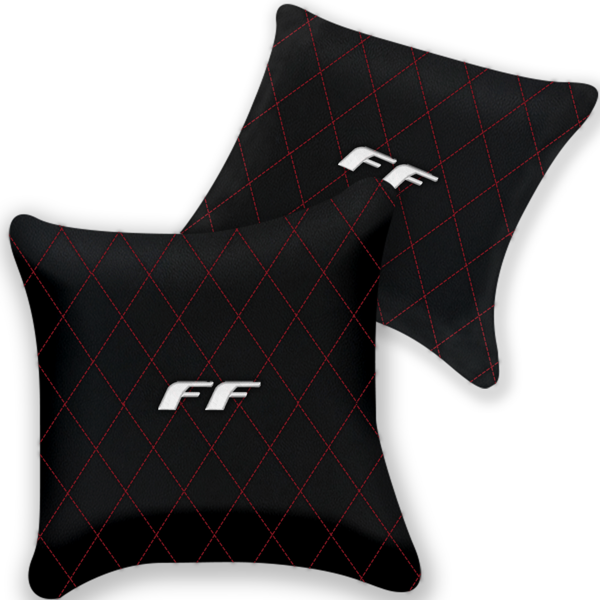 Custom Black Leather Pillows for Ferrari GTC4 Lusso - Set of 2