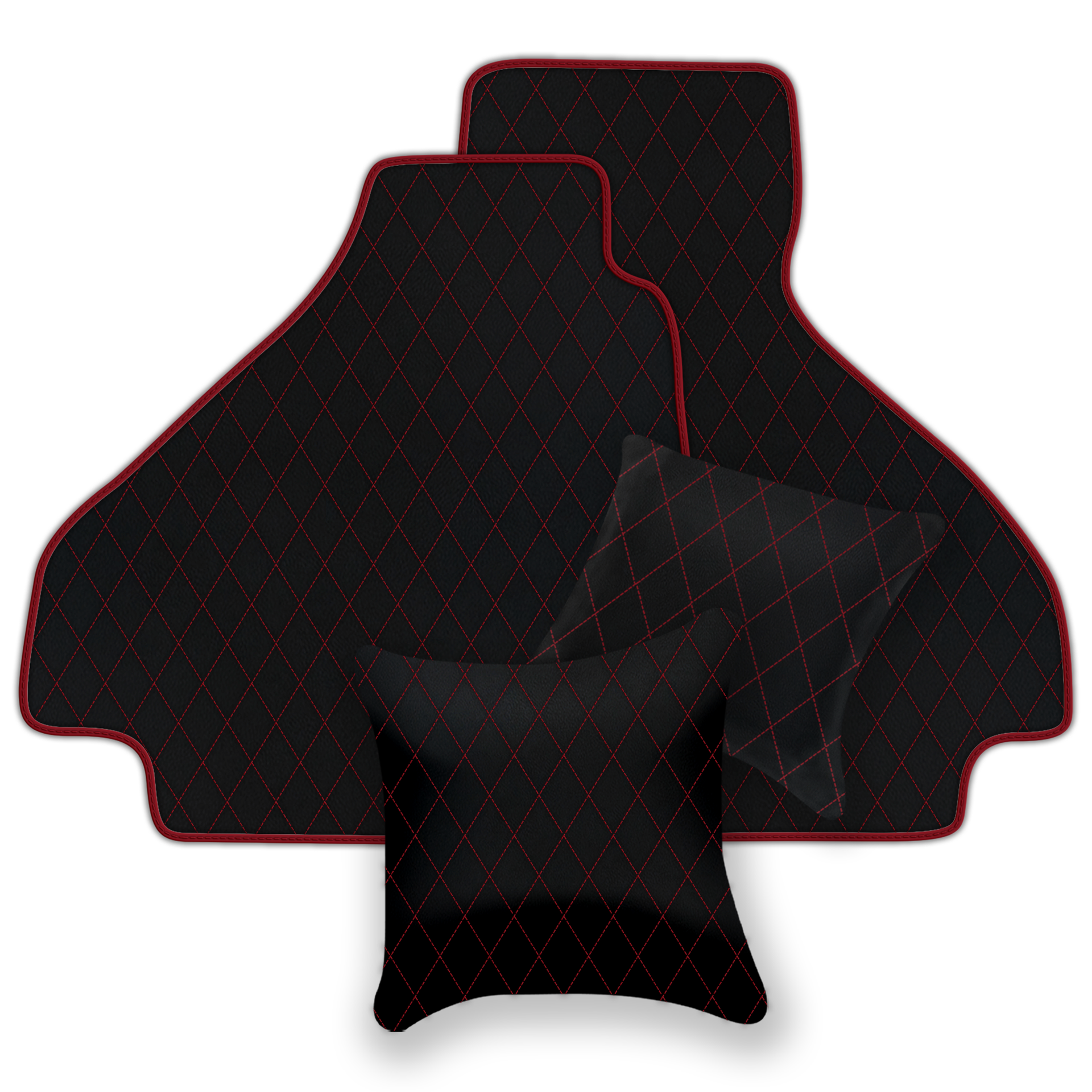 Premium Black Leather Floor Mats for Ferrari Mondial (1983-1993)