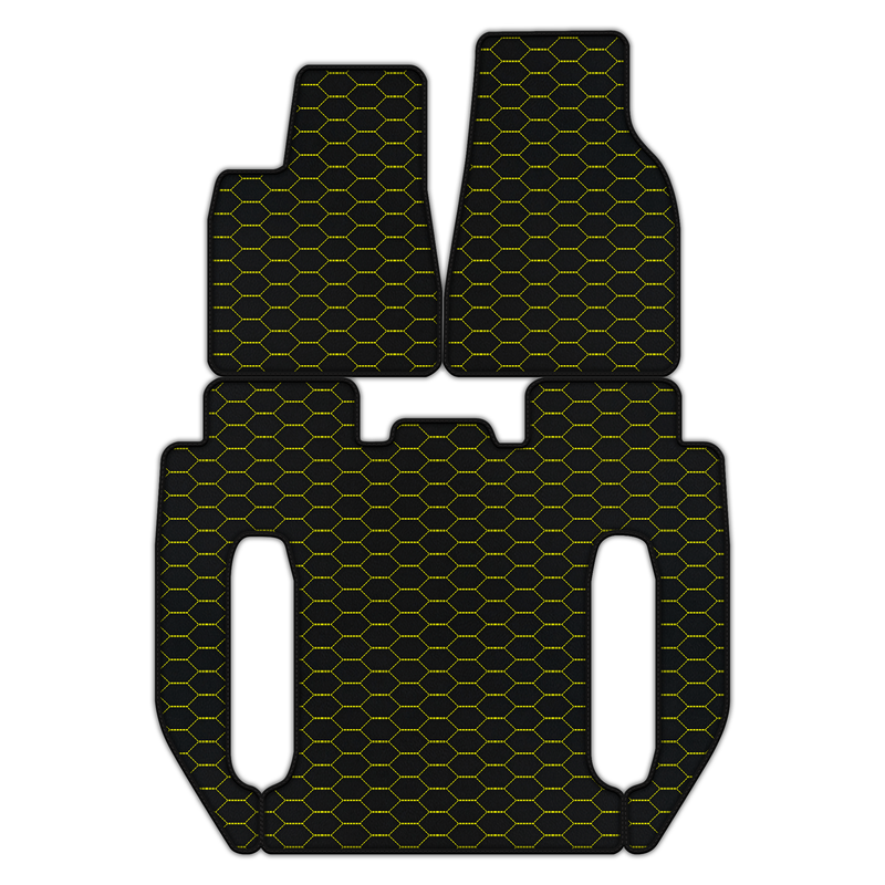 Customizable Leather Floor Mats with Divario Pattern for Tesla Model X - 6 Seats (2016-2025)