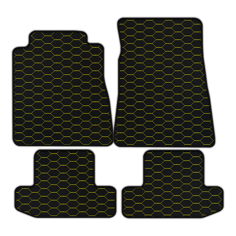 Customizable Leather Floor Mats with Divario Pattern for Ford Mustang GT350 Shelby (2015-2021)