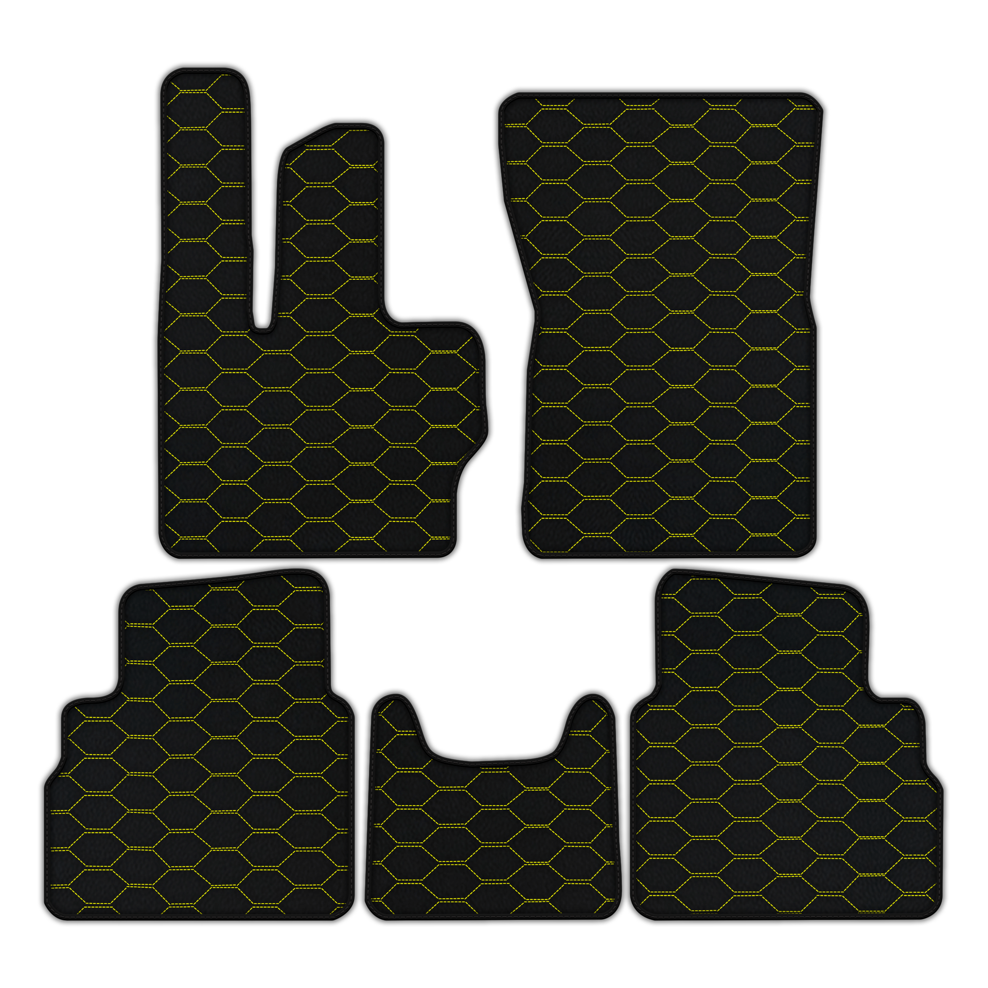 Customizable Leather Floor Mats with Divario Pattern for Mercedes Benz G-Class W463 (2018-2023)