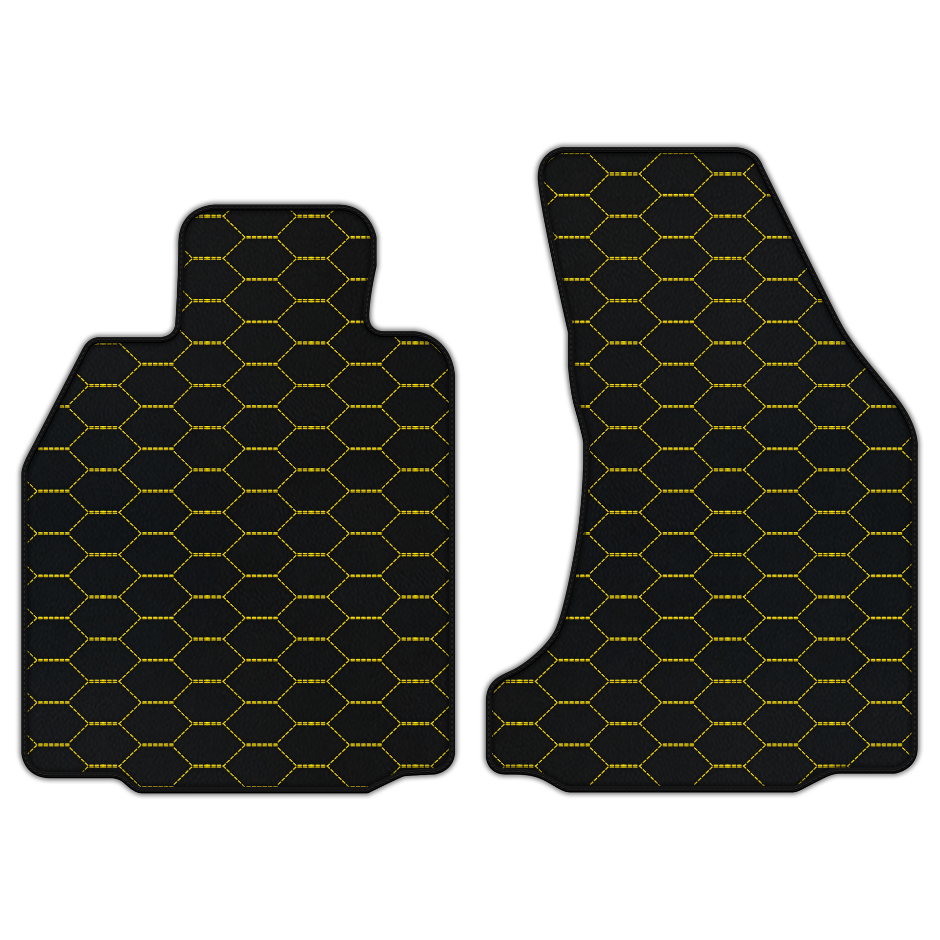 Custom Leather Floor Mats for Porsche 987 Boxster | Divario Pattern