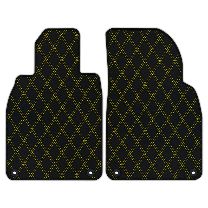 Customizable Leather Floor Mats with Double Diamond Pattern for Porsche Cayman 981 (2012–2016)