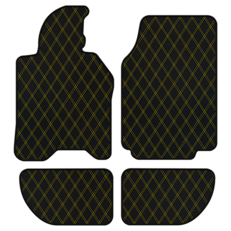 Customizable Leather Floor Mats with Double Diamond Pattern for Porsche 944 (1981-1991)