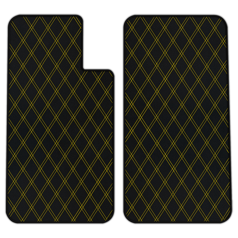 Customizable Leather Floor Mats with Double Diamond Pattern for Porsche 550 (1953–1956)