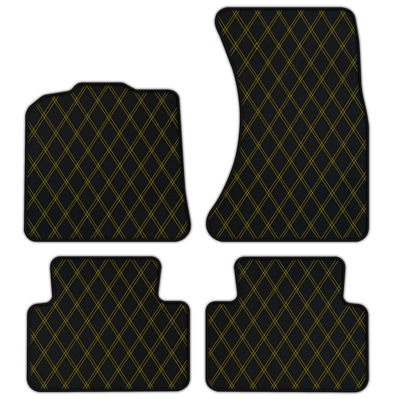 Customizable Leather Floor Mats with Double Diamond Pattern for Porsche Macan (2014-2023)