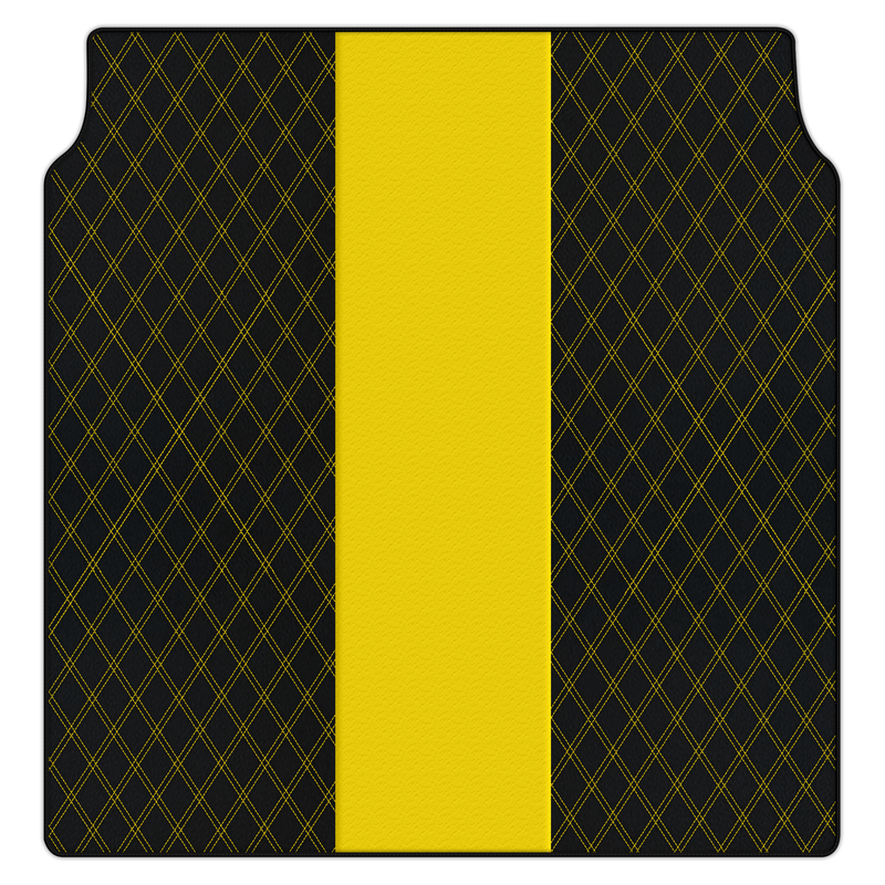 Personalisierbare Kofferraum-Fußmatten aus Leder mit Doppel-Diamantmuster für Porsche Panamera (2009-2016)