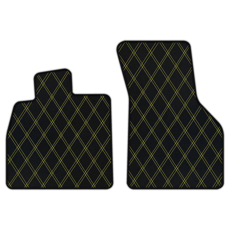 Customizable Leather Floor Mats with Double Diamond Pattern for Audi TT MK3 Coupe (2014-2019)