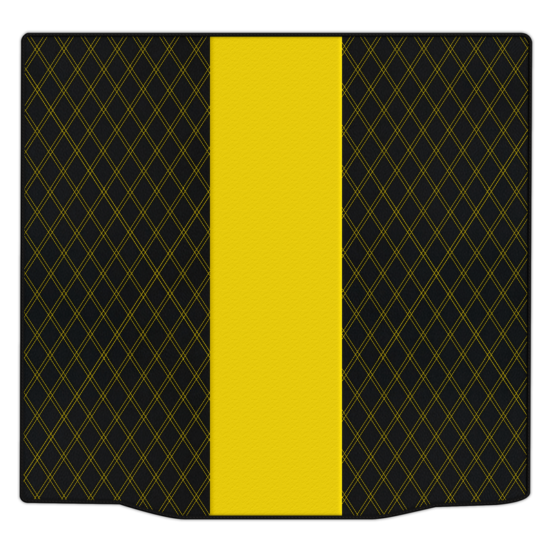 Anpassbare Kofferraum-Fußmatten aus Leder mit Doppel-Diamantmuster für BMW G20 4-türige Limousine (2019-2024)