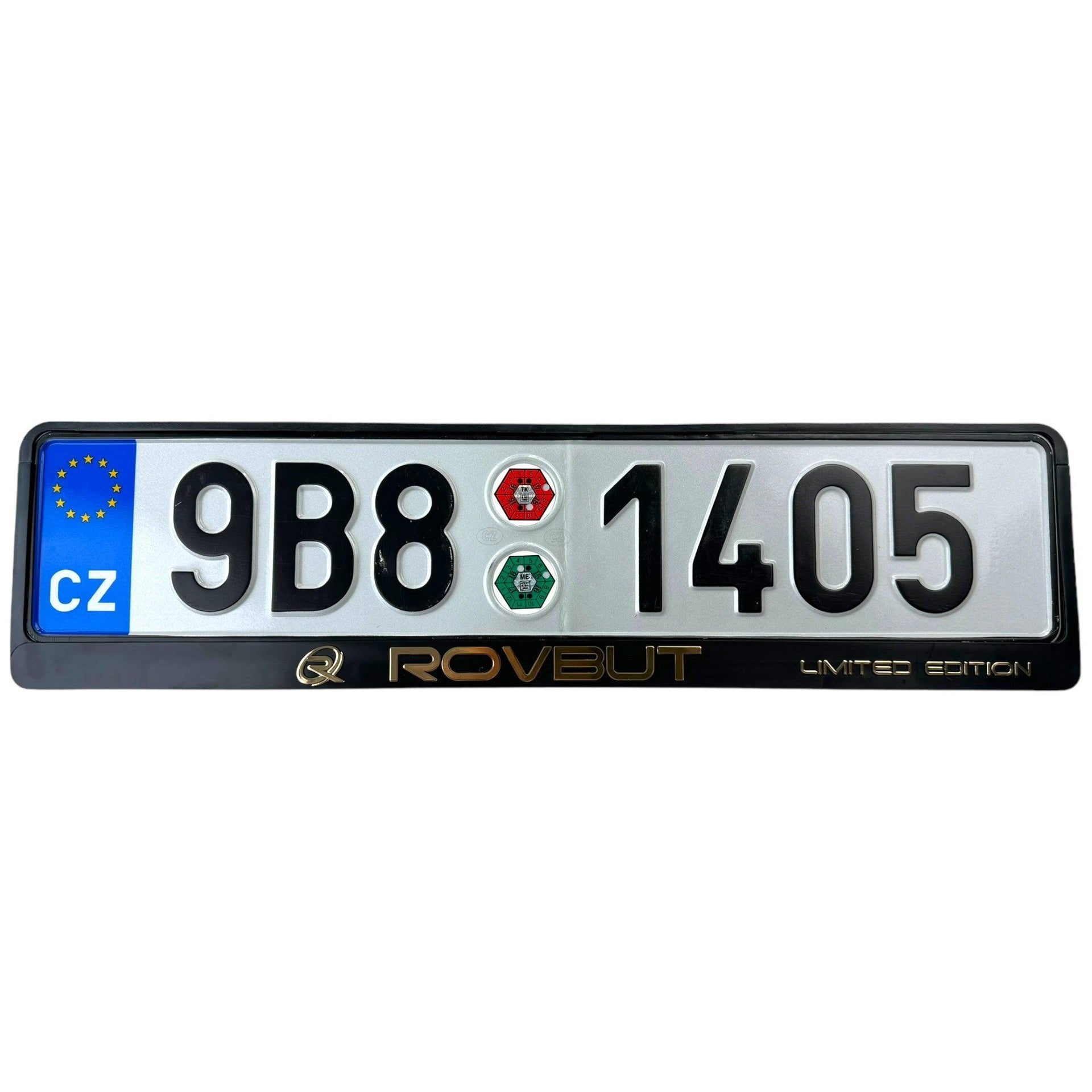 Rovbut Design Number Plate Holder Eu Standard Size 52 cm x 11 cm Limited Edition - AutoWin