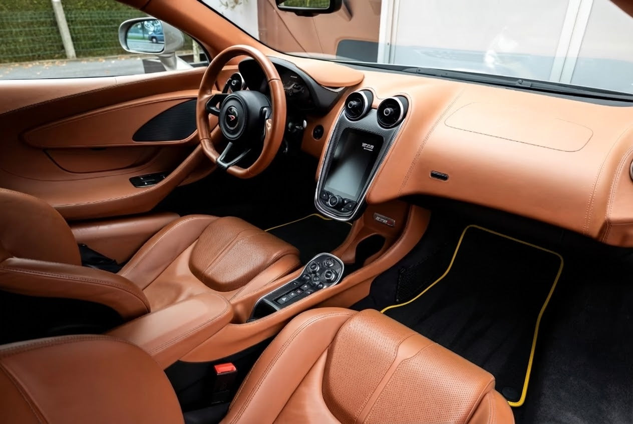 Tapis de Voiture Pour McLaren 570S (2015-2021) Set de Tapis en Velours Beige AutoWin - AutoWin