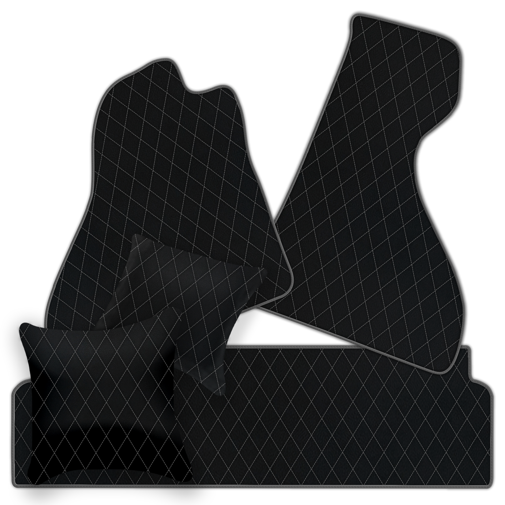 Premium Black Leather Floor Mats for Ferrari 328 GTS (1985-1989)