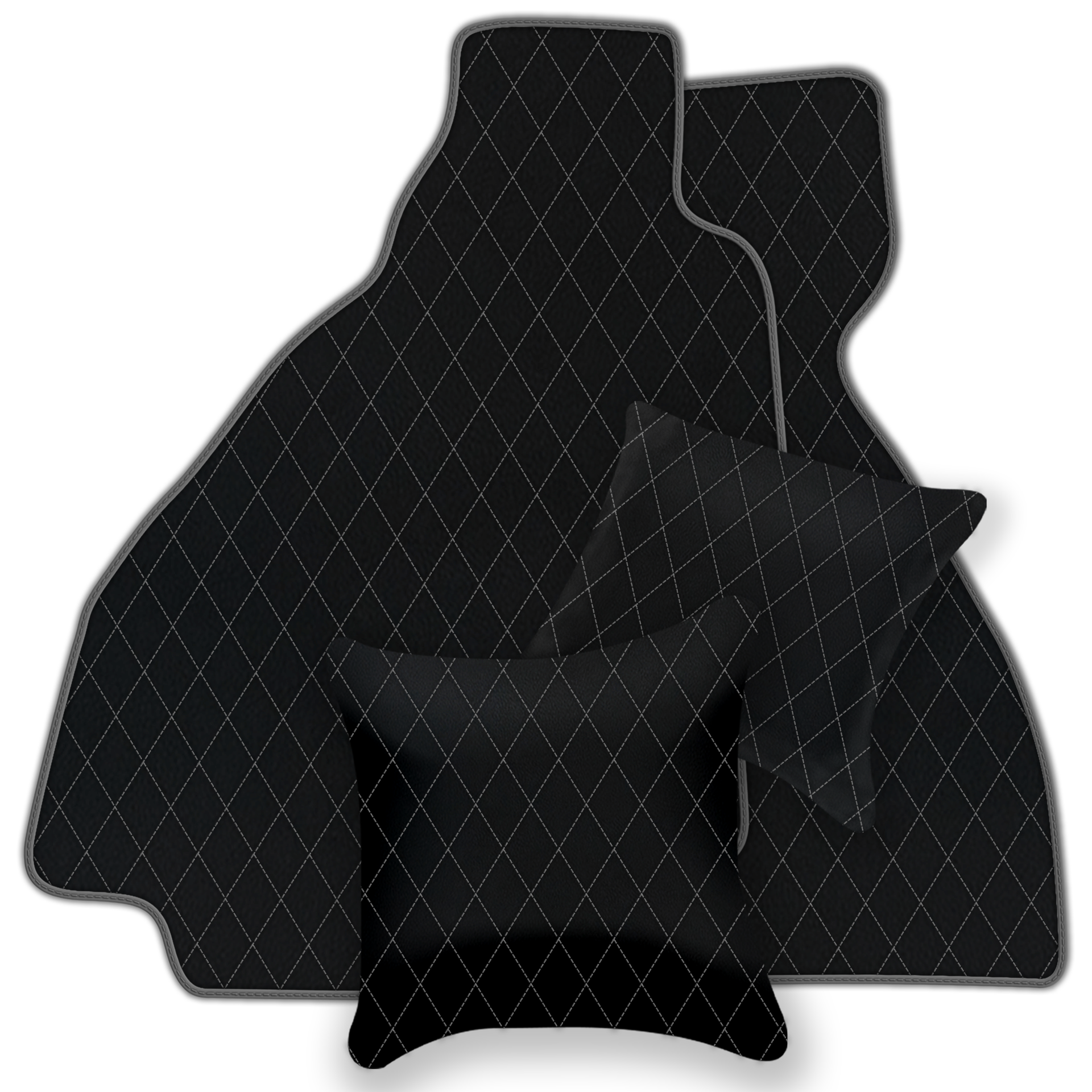 Premium Black Leather Floor Mats for Ferrari 328 GTS (1985-1989)