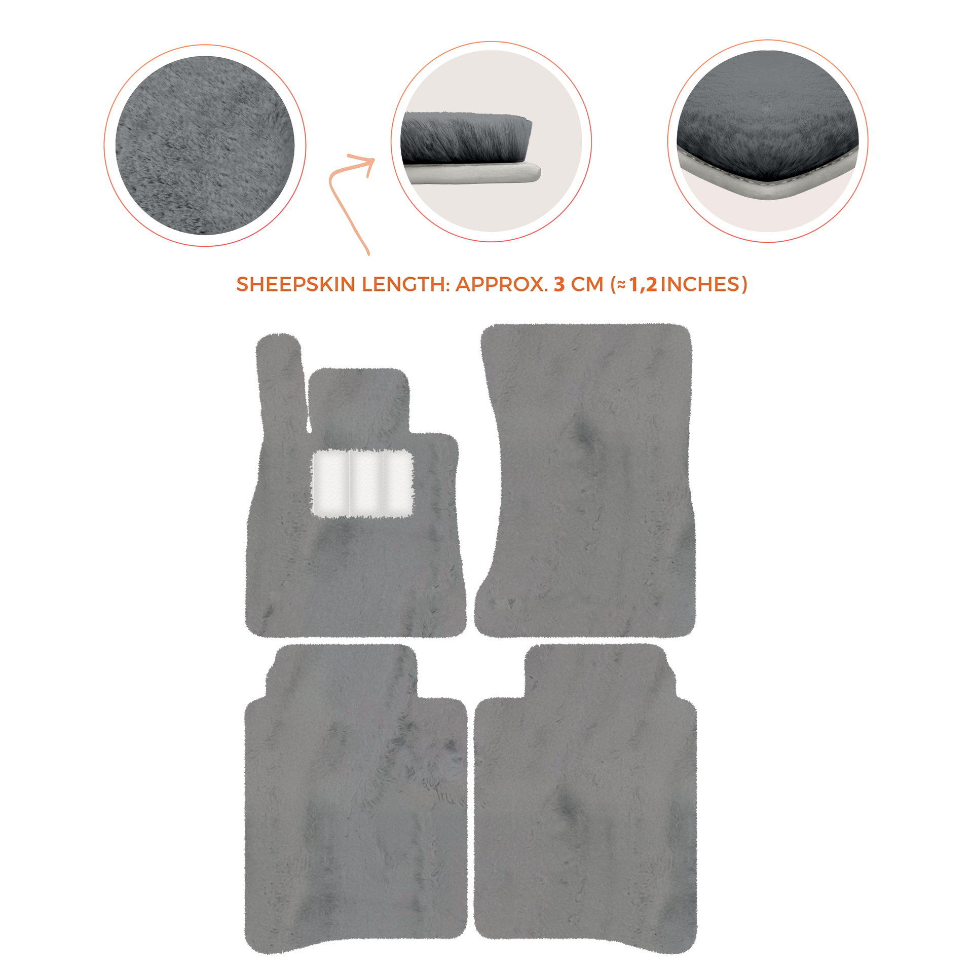 Luxury Sheepskin Floor Mats for Mercedes-Benz S-Class X222 | 2015-2021