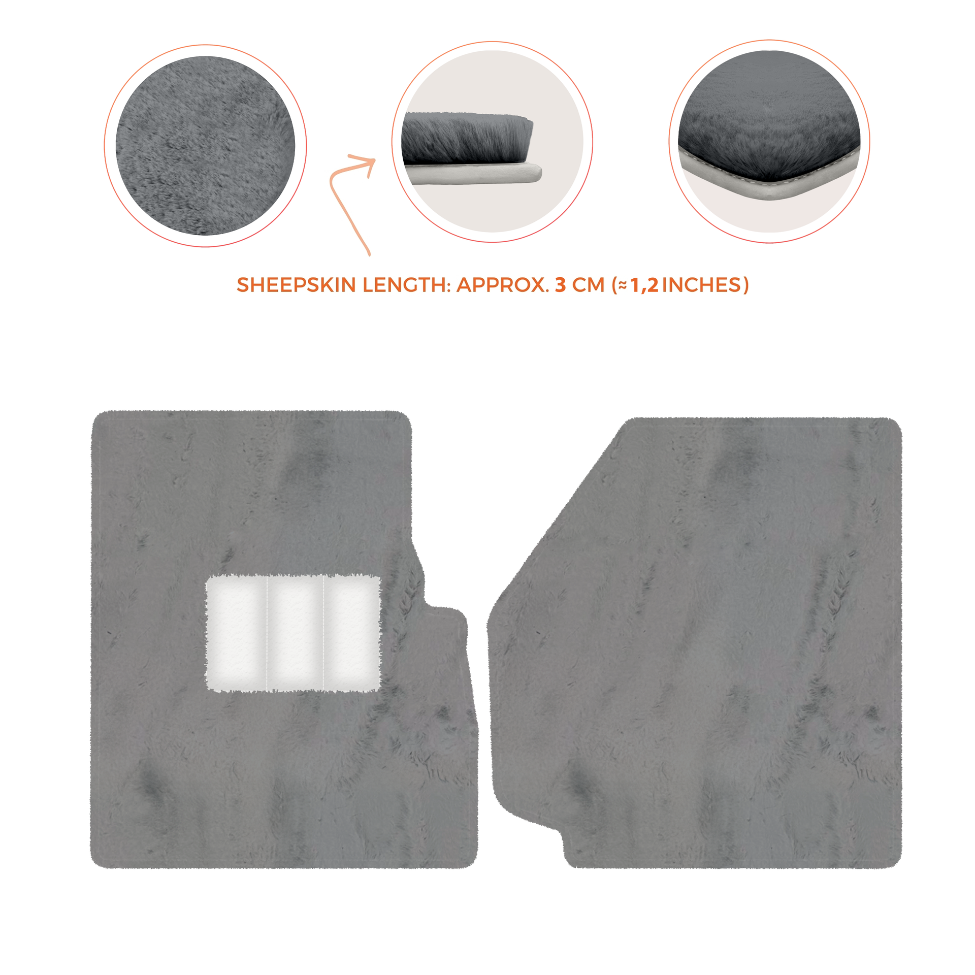 Premium Sheepskin Floor Mats for Land Rover Discovery (2004-2009)