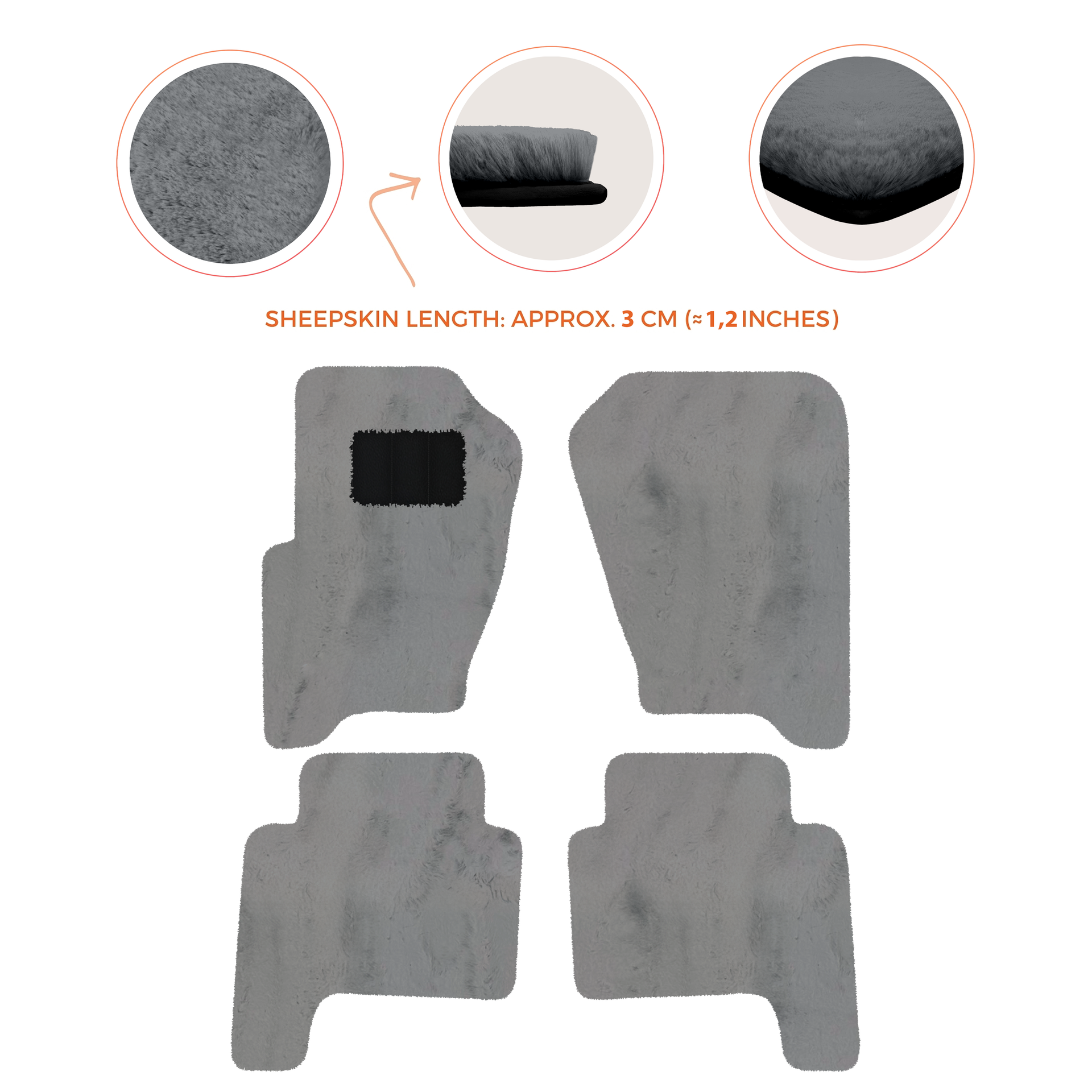 Luxury Sheepskin Floor Mats for Land Rover Discovery (2017-2026)