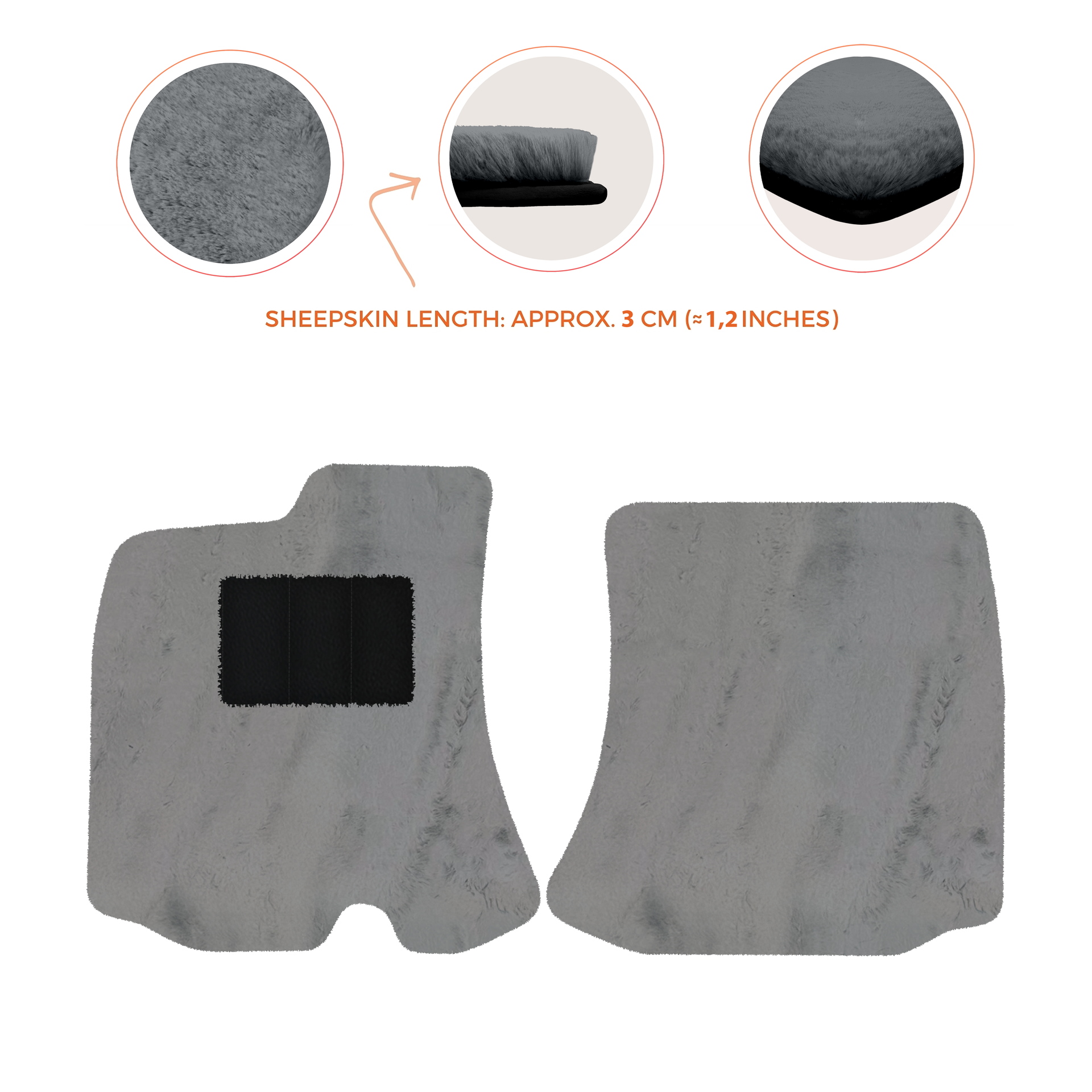 Premium Sheepskin Floor Mats for Bentley Arnage RL (1998-2009)