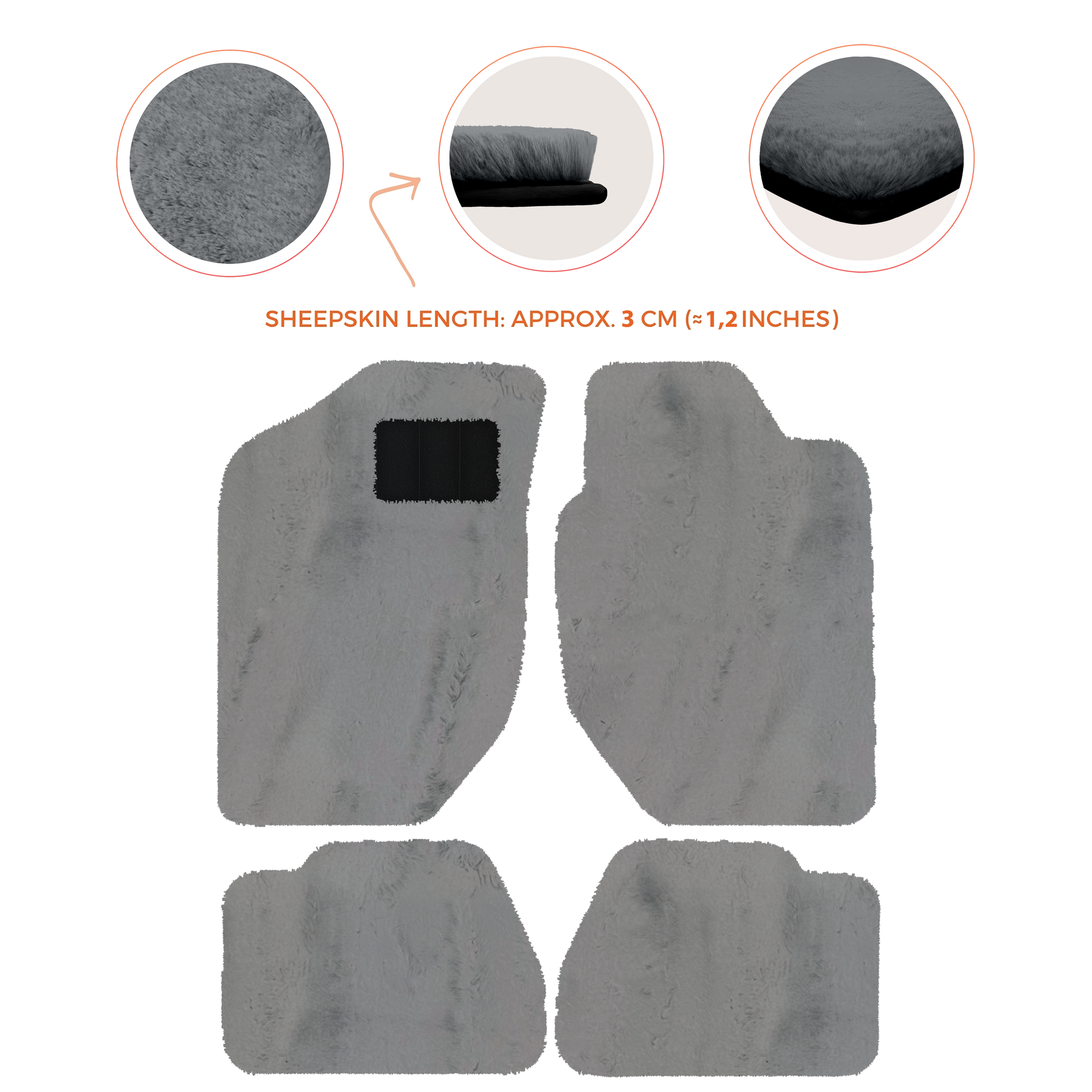 Luxury Sheepskin Floor Mats for Land Rover Discovery Sport (2015-2019)