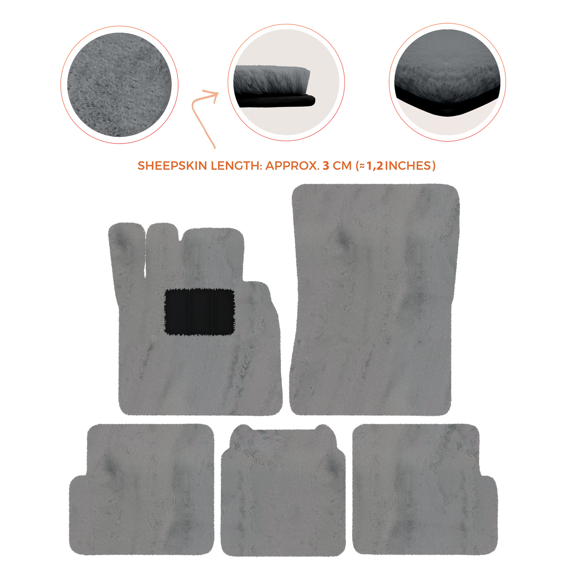 Premium Sheepskin Floor Mats for Ferrari 296 GTS (2022-2025)