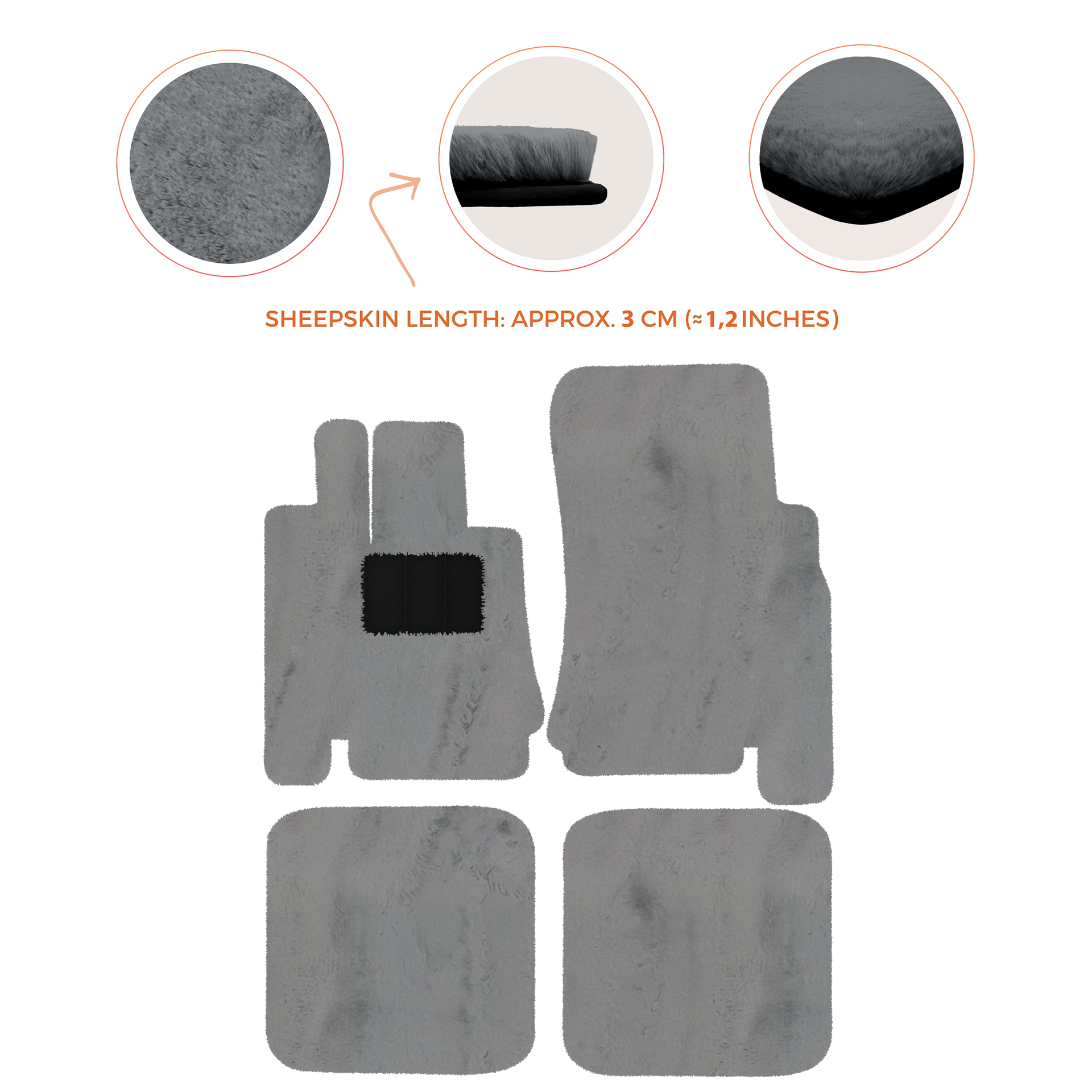 Premium Luxurious Sheepskin Floor Mats for Bentley Arnage (1998-2009)