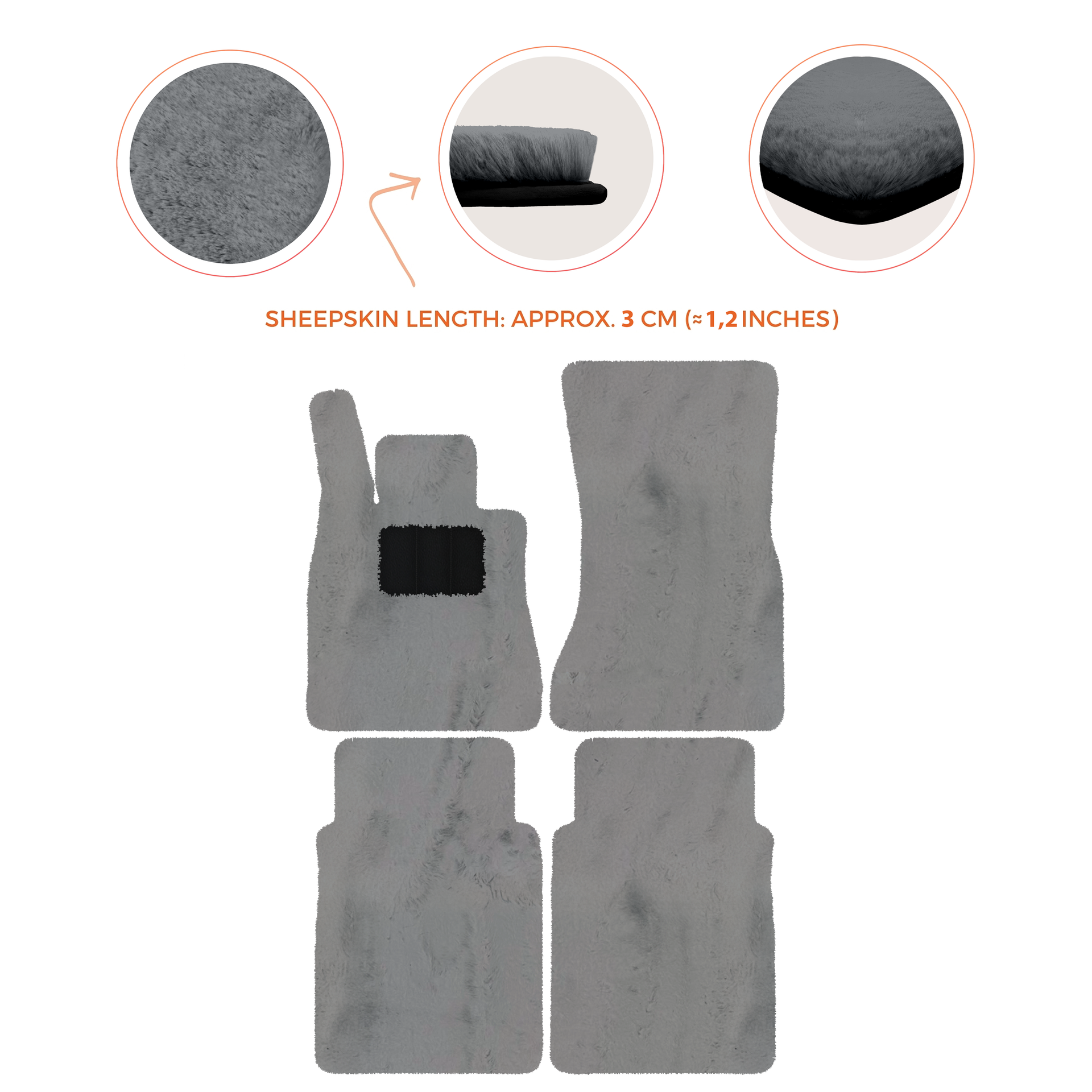 Luxury Sheepskin Floor Mats for Mercedes-Benz G-Class W463 (2018-2023)