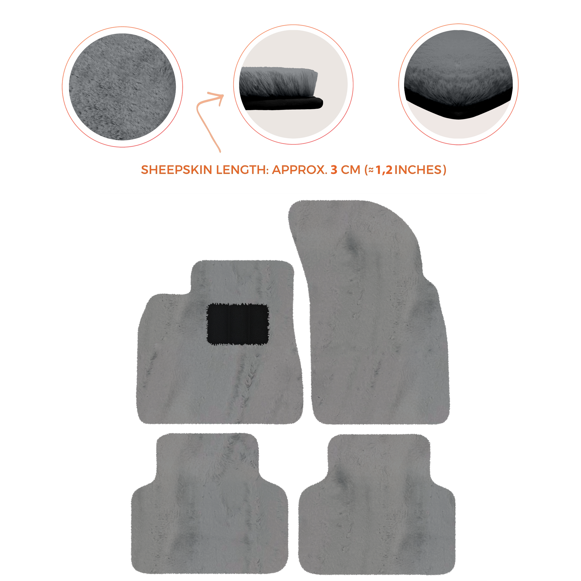 Premium Luxury Sheepskin Floor Mats for Bentley Bentayga 2015-2023