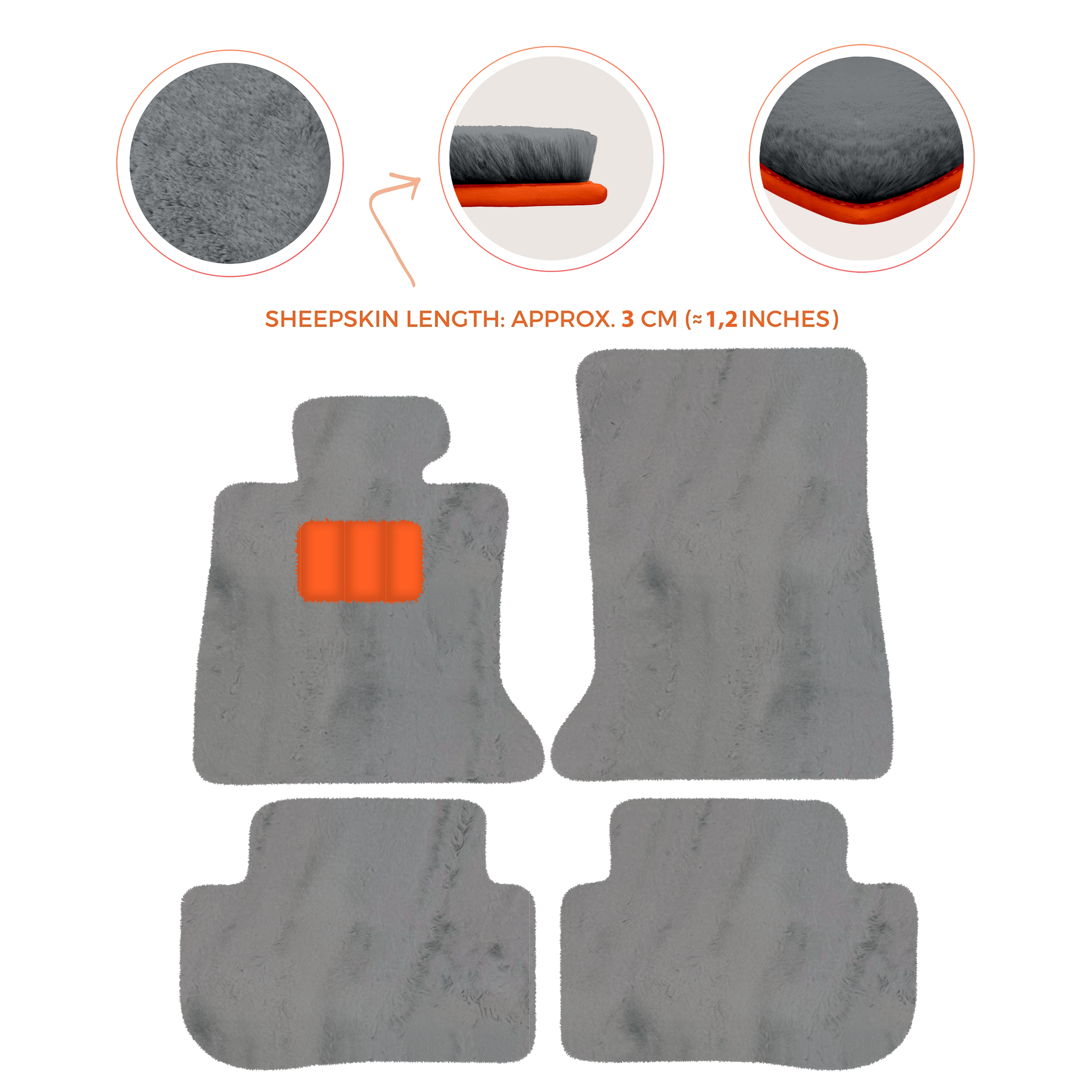 Premium Sheepskin Floor Mats for Rolls-Royce RR2 Dawn (2015-2023)